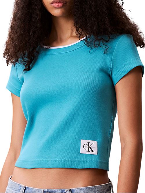 T-shirt a costine in cotone Calvin Klein Jeans | LV047C200GXEG